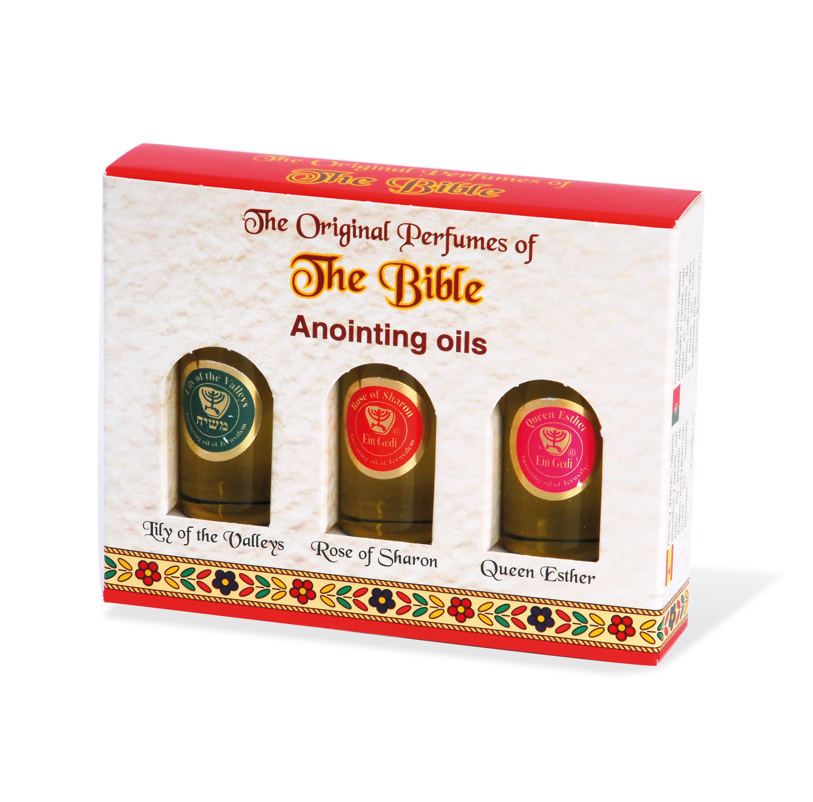 Zalfolie set lelie der dalen, roos van saron en koningin Esther