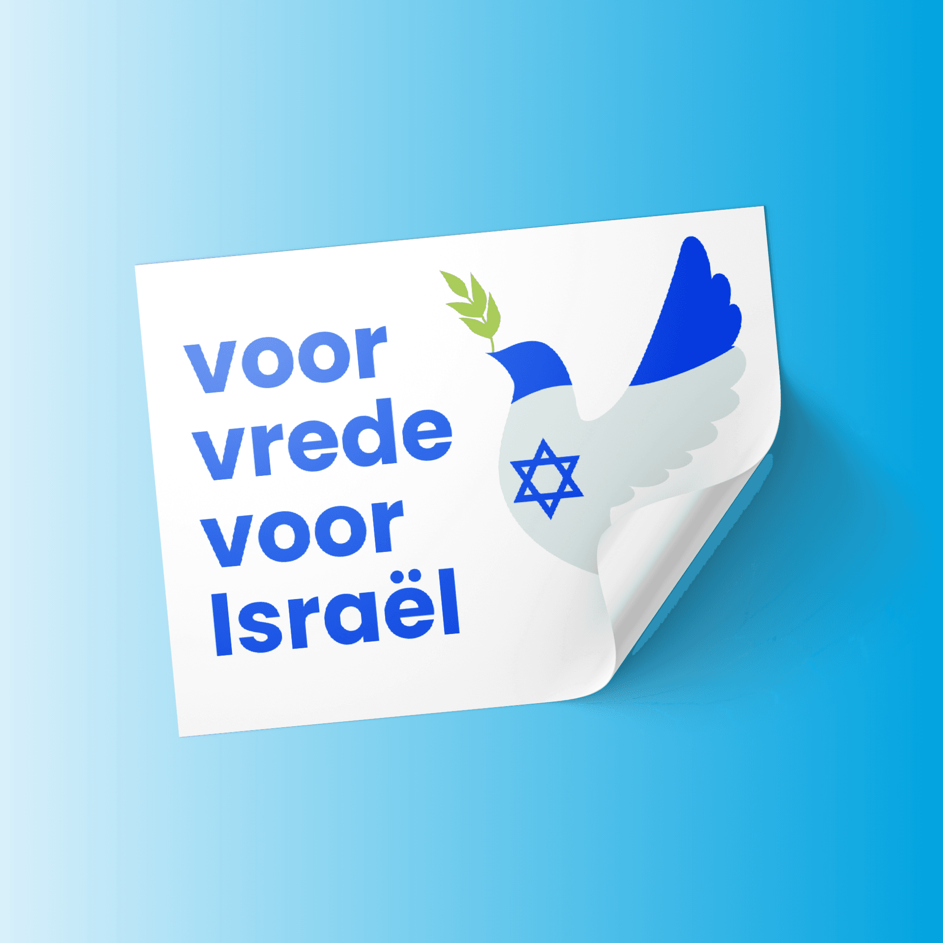 Sticker voor vrede voor Israël