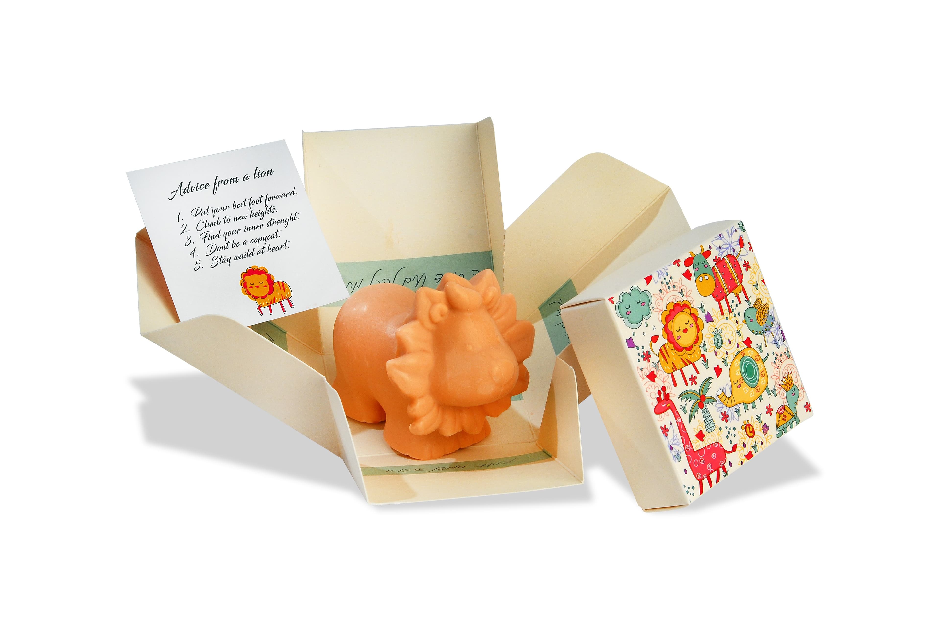 Cadeauzeep dieren in geschenkdoos